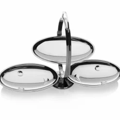 Alessi Anna Gong Etagère Opklapbaar AM37, 3-laags RVS