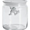 Alessi Gianni a Little Man Holding on Tight Voorraadpot AMDR04 W, 0,7L wit