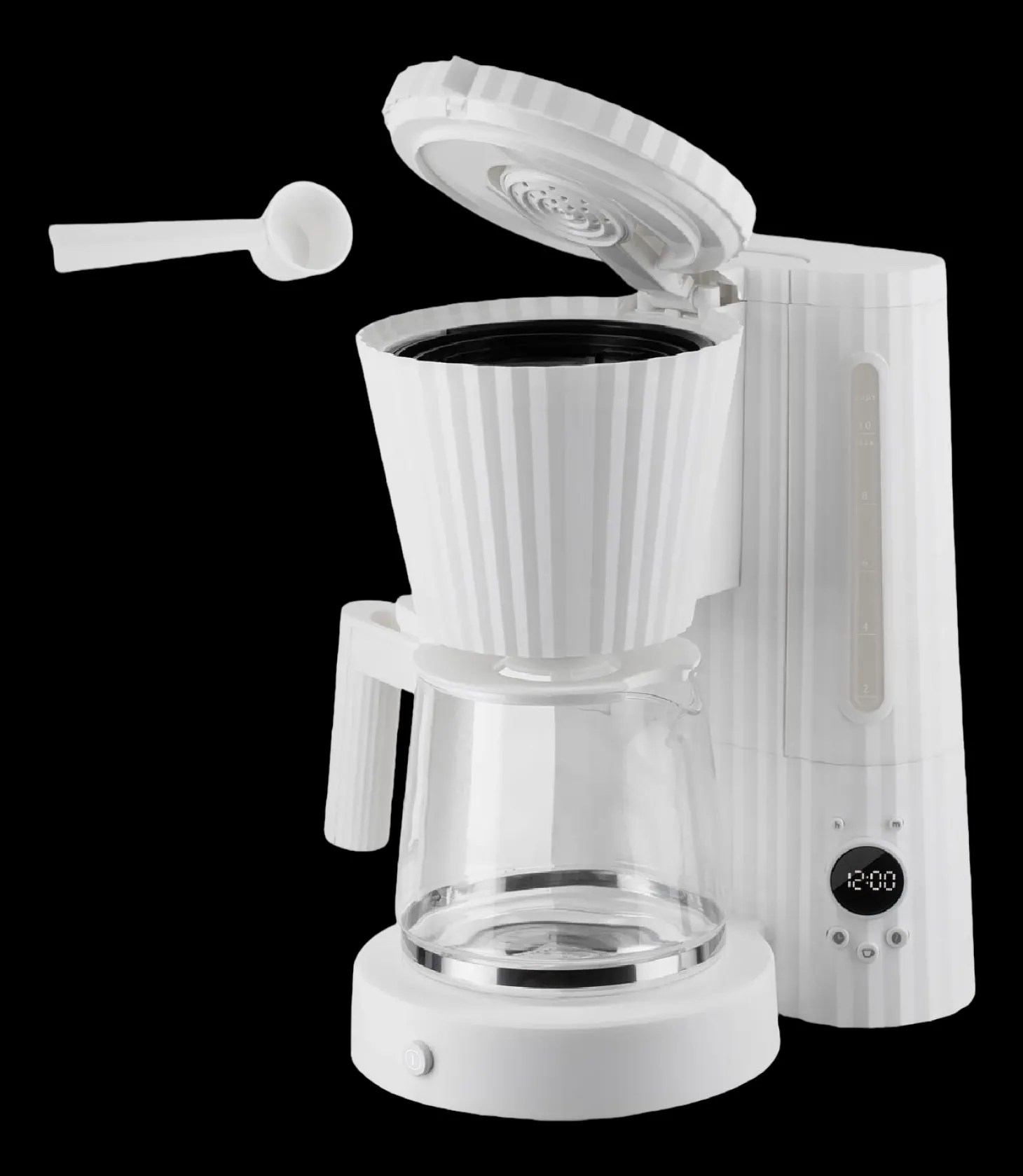 Alessi Plissé Filterkoffiemachine, 1,5L grijs