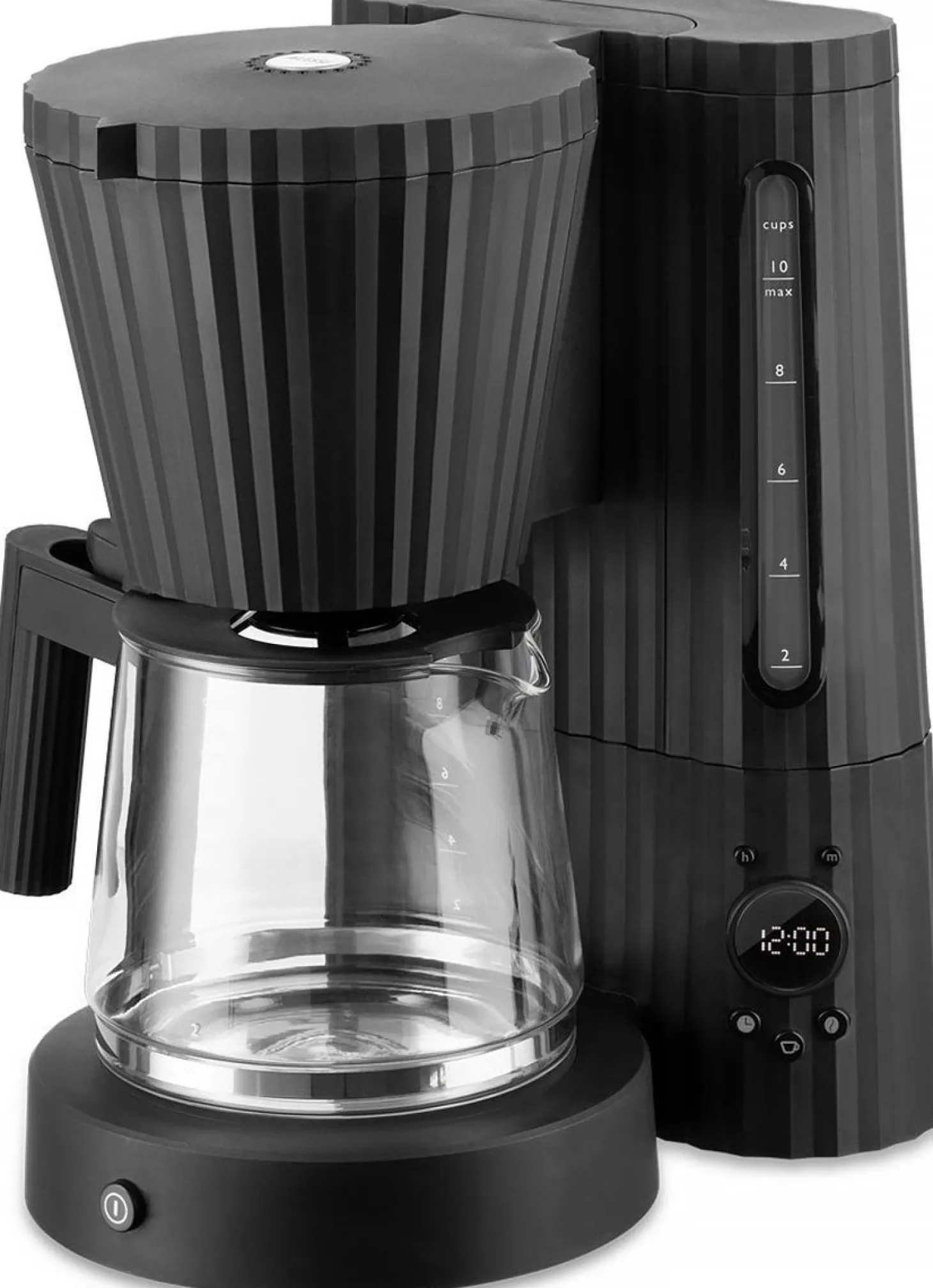 Alessi Plissé Filterkoffiemachine, 1,5L zwart
