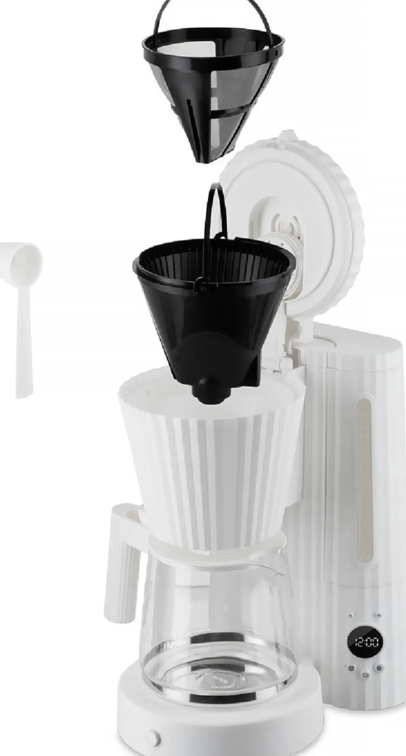 Alessi Plissé Filterkoffiemachine, 1,5L zwart