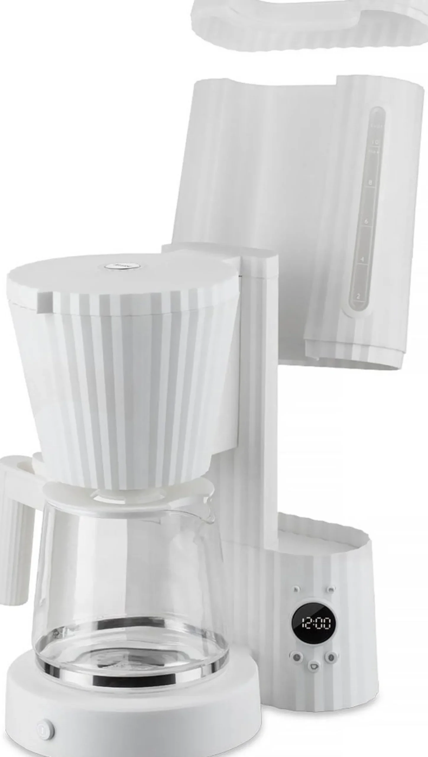 Alessi Plissé Filterkoffiemachine, 1,5L wit