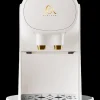 Alessi Plissé L'Or Barista koffiecupmachine, wit