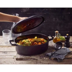 Beka Nori Braadpan Ovaal, 31cm zwart