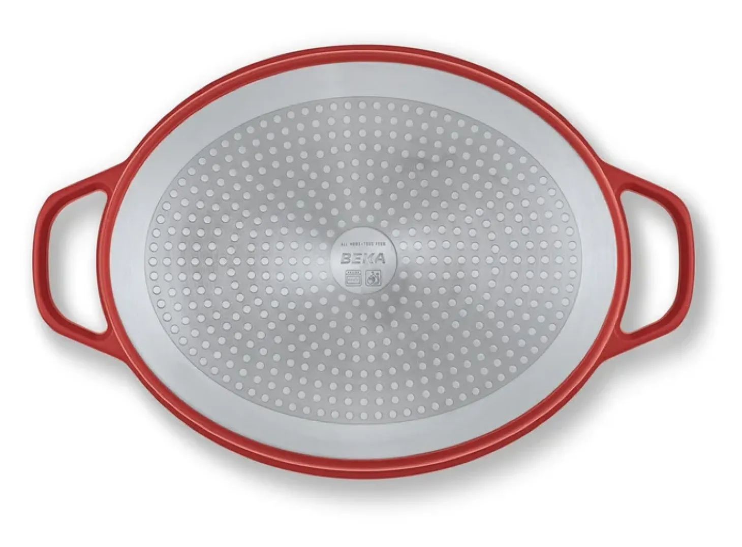 Beka Plume Braadpan Ovaal, 31cm rood