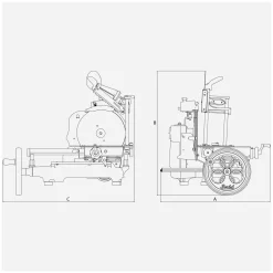 Berkel Volano B3 Flower Flywheel Snijmachine, 30cm rood