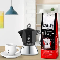 Bialetti New Moka Inductie Percolator, 4-kops zwart