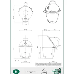 Big Green Egg Medium Houtskoolbarbecue met IntEGGrated Nest, Handler en Hoes