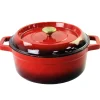 Braadpan Gietijzer, 28cm rood