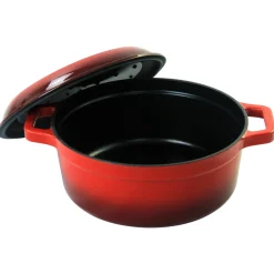Braadpan Gietijzer, 28cm rood