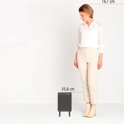 Brabantia Bo Hi Afvalemmer, 4L mat staal