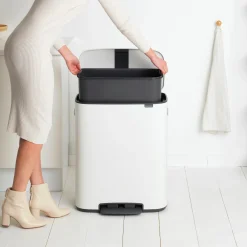 Brabantia Bo Pedaalemmer, 60L wit