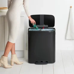 Brabantia Bo Pedaalemmer, 2 x 30L mat zwart