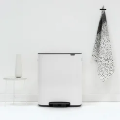 Brabantia Bo Pedaalemmer, 2 x 30L wit