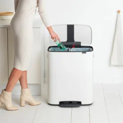 Brabantia Bo Pedaalemmer, 2 x 30L wit