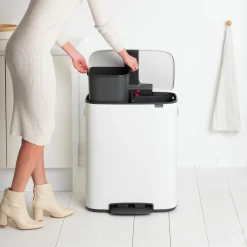 Brabantia Bo Pedaalemmer, 2 x 30L wit