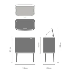 Brabantia Bo Touch Bin Afvalemmer, 36L mat zwart