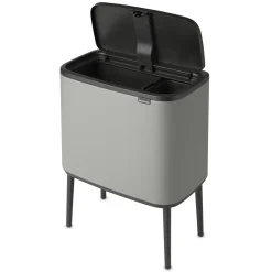 Brabantia Bo Touch Bin Afvalemmer, 11+23L betongrijs