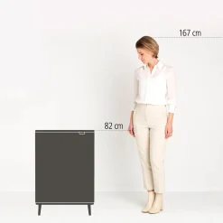 Brabantia Bo Touch Bin Hi Afvalemmer, 60L wit