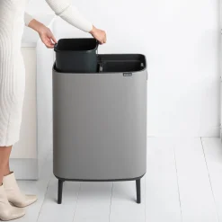 Brabantia Bo Touch Bin Hi Afvalemmer, 2x30L betongrijs