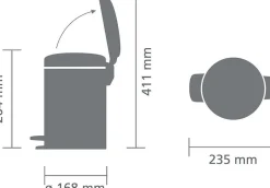 Brabantia NewIcon Pedaalemmer, 3L beige