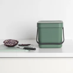 Brabantia Sort & Go Afvalemmer, 6L fir green