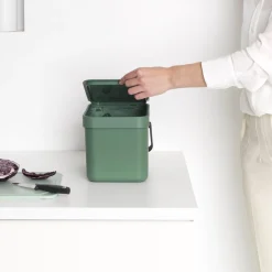 Brabantia Sort & Go Afvalemmer, 6L fir green