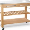 Butler Keukentrolley M-1200, hout/rvs