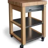 Butler Keukentrolley M-600, RVS/hout