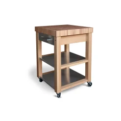 Butler Keukentrolley M-600, RVS/hout