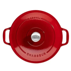 Chasseur Braadpan Gietijzer, 24cm rood
