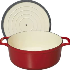 Chasseur Braadpan Gietijzer, 24cm rood