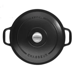 Chasseur Braadpan Gietijzer, 24cm mat zwart