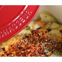 Chasseur Braadpan Gietijzer, 28cm rood