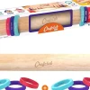 Chefclub Deegroller met Verstelbare Ringen, 30cm hout