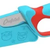 Chefclub Kids Kindermes met Vingerbeschermer, blauw/rood