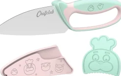 Chefclub Kids Kindermes met Vingerbeschermer, pastel