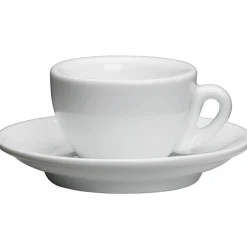 Cilio Roma Espressokop met Schotel, 0,05L wit
