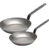 De Buyer Carbone Plus Lyonnaise Koekenpannenset, 24+28cm