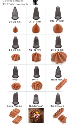 De Buyer Spuitmondjesset Mix 4150.04, 12-delig