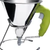 De Buyer Trechter met anti-slip houder, 0,8L groen