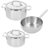 Demeyere Apollo 7 Pannenset met Sauteuse en RVS Deksels, 3-delig