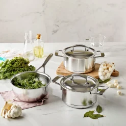 Demeyere Silver 7 Conische Sauteerpan met RVS Deksel, 24cm