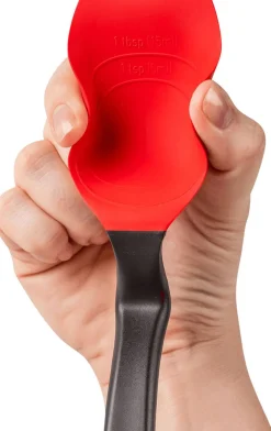 Dreamfarm Supoon Lepelspatel met Inhoudsmaat, 28cm rood