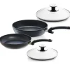 Fissler Adamant Koekenpannenset met Glasdeksels, Comfort 28cm + Classic 24cm