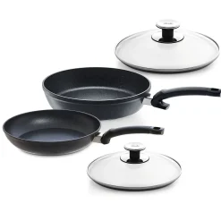 Fissler Adamant Koekenpannenset met Glasdeksels, Comfort 28cm + Classic 24cm
