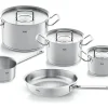 Fissler Original-Profi Collection Pannenset met Steelpan, Koekenpan en RVS Deksels, 5-delig