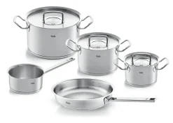 Fissler Original-Profi Collection Pannenset met Steelpan, Koekenpan en RVS Deksels, 5-delig