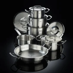 Fissler Original-Profi Collection Pannenset met Steelpan, Koekenpan en RVS Deksels, 5-delig
