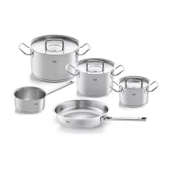 Fissler Original-Profi Collection Pannenset met Steelpan, Koekenpan en RVS Deksels, 5-delig